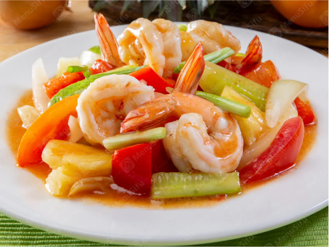 Sweet and sour shrimp stir-fry with pineapple at Chinese Kitchen - Chicago, a Chinese Restaurant in Chicago